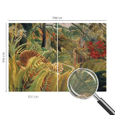 Photo wallpaper with an exotic tiger motif