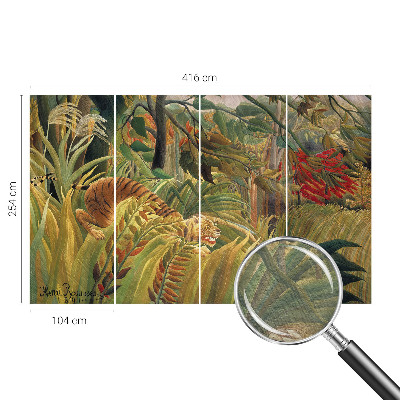 Photo wallpaper with an exotic tiger motif