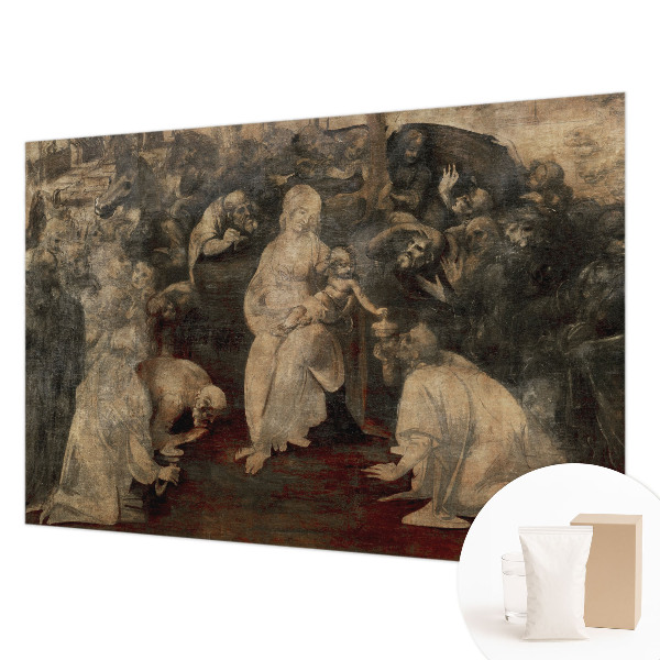 Wallpaper mural with a spiritual meeting design