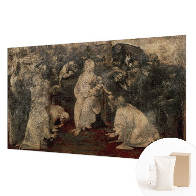 Wallpaper mural with a spiritual meeting design