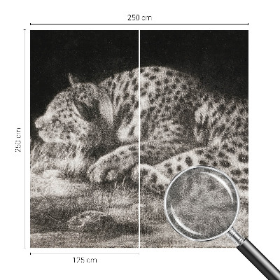 Photo wall mural featuring a resting leopard
