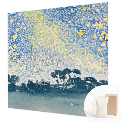 Wallpaper mural for living room with an abstract star design