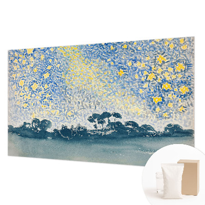Wallpaper mural for living room with an abstract star design