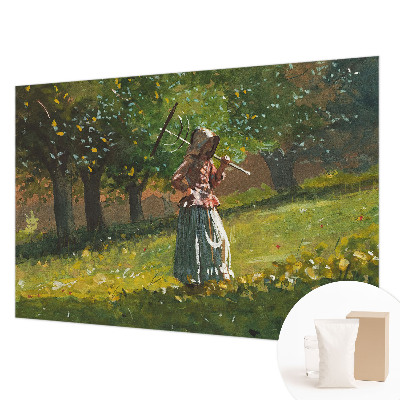 Large wall mural with an autumn afternoon scene