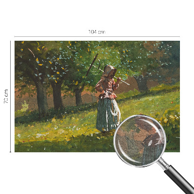 Large wall mural with an autumn afternoon scene