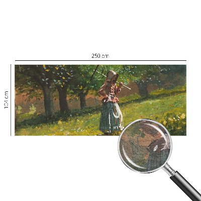 Large wall mural with an autumn afternoon scene