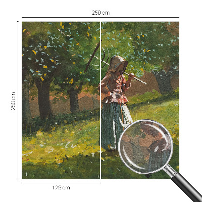 Large wall mural with an autumn afternoon scene