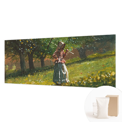 Large wall mural with an autumn afternoon scene