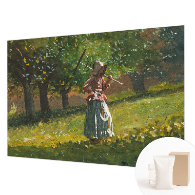 Large wall mural with an autumn afternoon scene