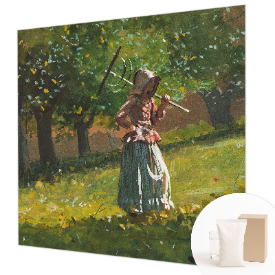 Large wall mural with an autumn afternoon scene