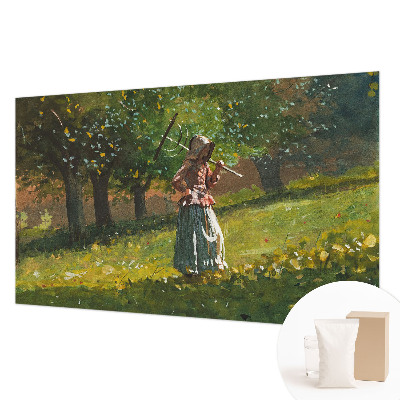 Large wall mural with an autumn afternoon scene