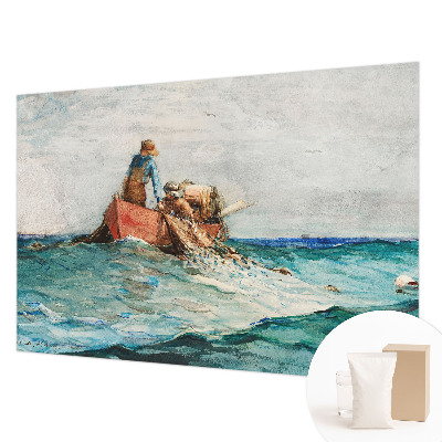 Large wallpaper mural with a sea expedition design