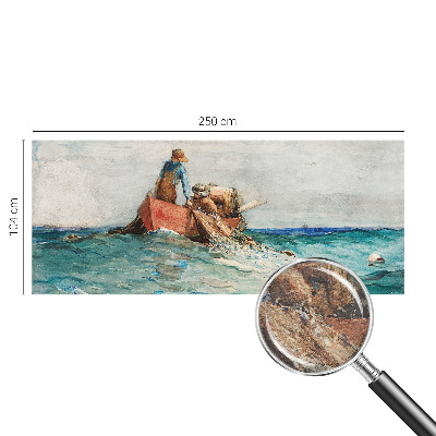Large wallpaper mural with a sea expedition design