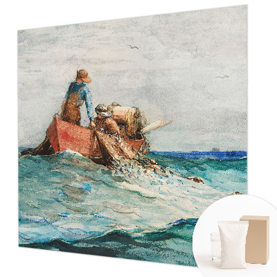 Large wallpaper mural with a sea expedition design
