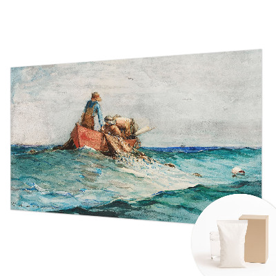 Large wallpaper mural with a sea expedition design