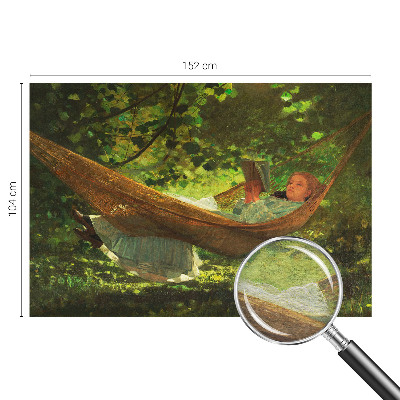 Custom size wall mural featuring a relaxing hammock scene