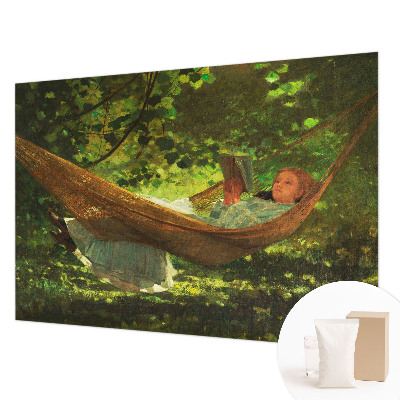 Custom size wall mural featuring a relaxing hammock scene