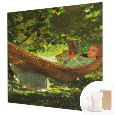 Custom size wall mural featuring a relaxing hammock scene