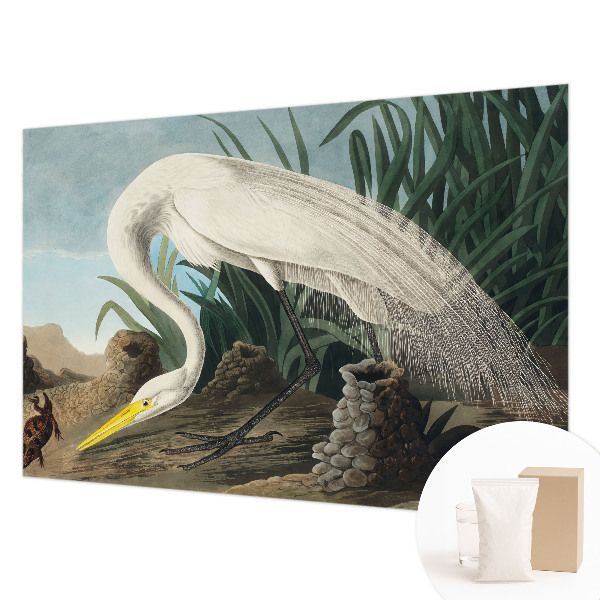 Modern wall mural featuring a majestic heron
