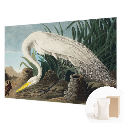 Modern wall mural featuring a majestic heron