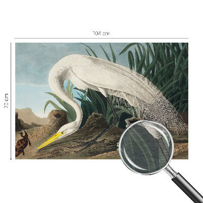 Modern wall mural featuring a majestic heron