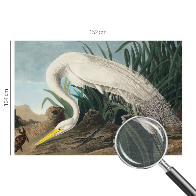 Modern wall mural featuring a majestic heron