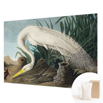 Modern wall mural featuring a majestic heron
