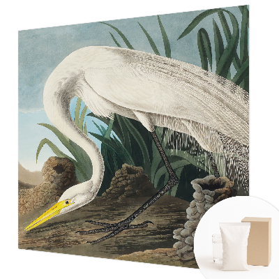 Modern wall mural featuring a majestic heron