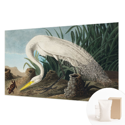 Modern wall mural featuring a majestic heron