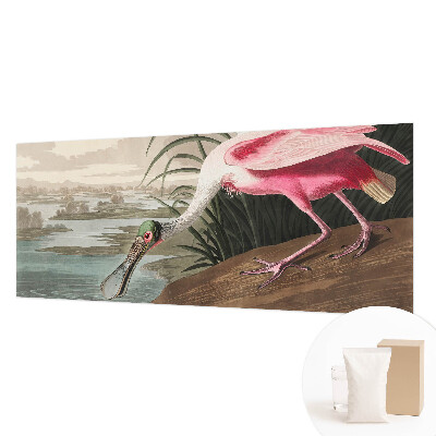 Modern wall mural for bedroom featuring an exotic bird design
