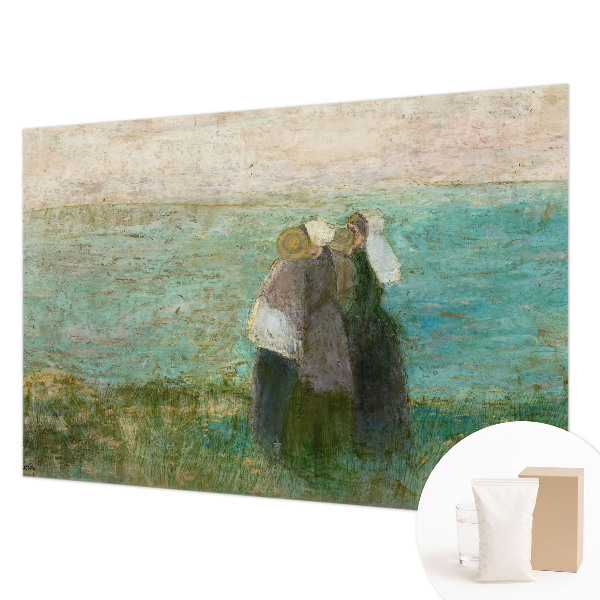 High quality photo wallpaper with a seaside reflection motif