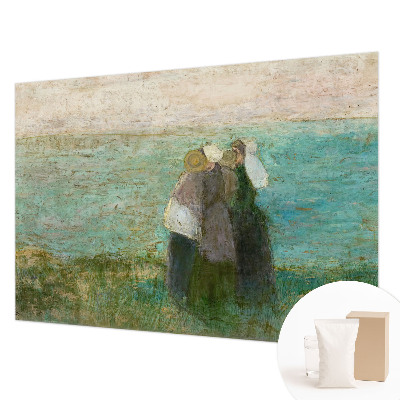 High quality photo wallpaper with a seaside reflection motif