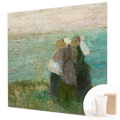High quality photo wallpaper with a seaside reflection motif