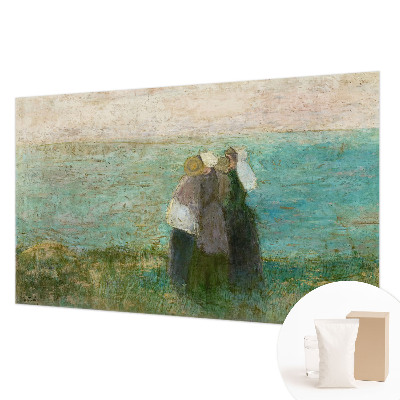 High quality photo wallpaper with a seaside reflection motif