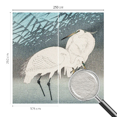 High quality wall mural wallpaper with a delicate birds motif