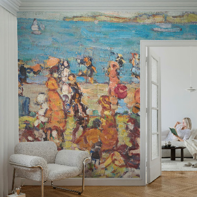 Premium wall mural for the bedroom with a beach scene