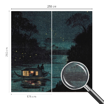 Premium photo wallpaper with an evening lights motif