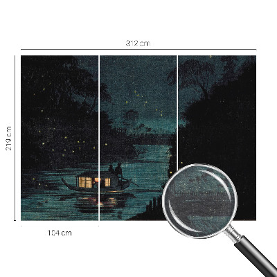 Premium photo wallpaper with an evening lights motif