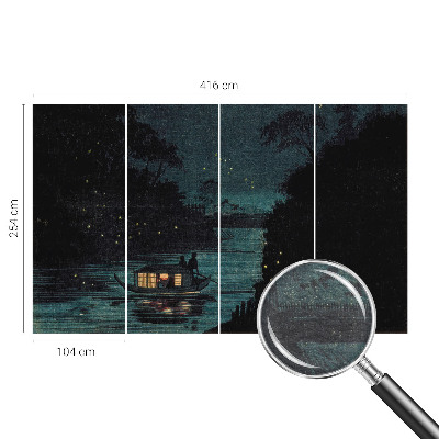 Premium photo wallpaper with an evening lights motif