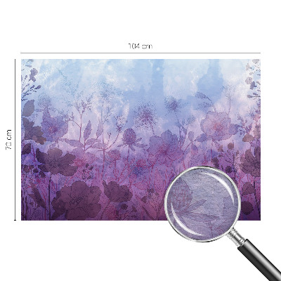 Non-woven photo wallpaper with a pastel floral pattern