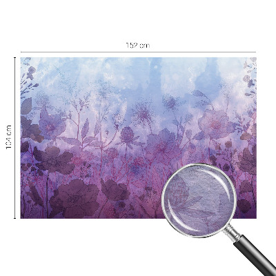 Non-woven photo wallpaper with a pastel floral pattern