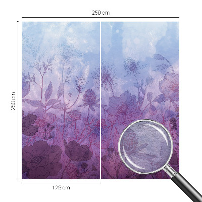 Non-woven photo wallpaper with a pastel floral pattern