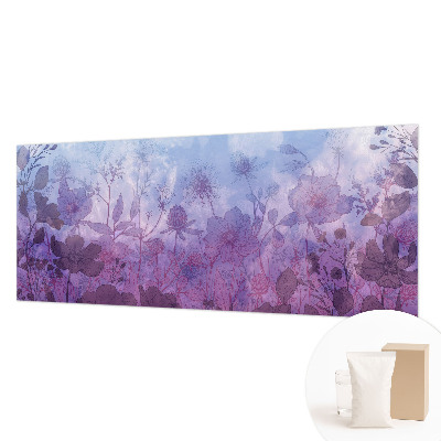 Non-woven photo wallpaper with a pastel floral pattern
