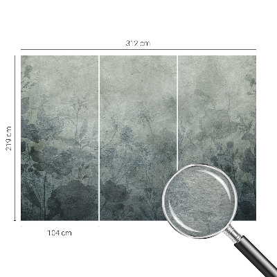 Wallpaper mural with an elegant botanical design