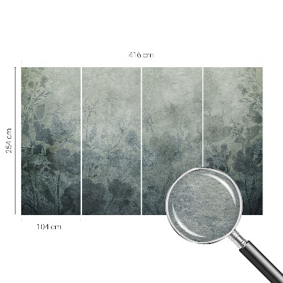 Wallpaper mural with an elegant botanical design