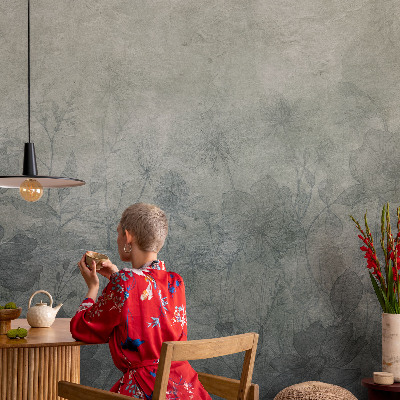 Wallpaper mural with an elegant botanical design