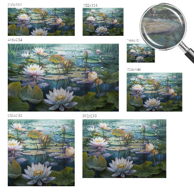 Photo wallpaper with a pond flowers motif