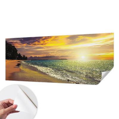 Self-adhesive wall mural Beach at sunset