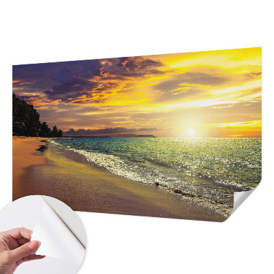 Self-adhesive wall mural Beach at sunset
