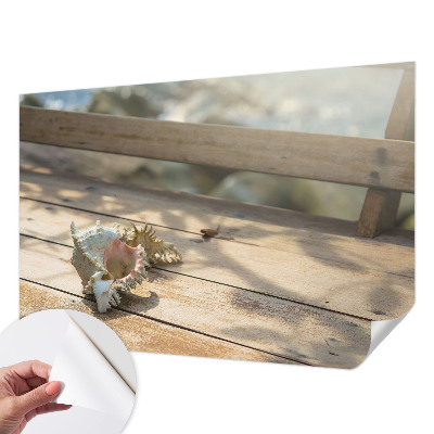 Peel and stick wall mural with a relaxing scenic illustration